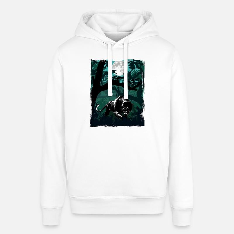Panthère noire dans la jungle - Sweat à capuche SOUNDER Stanley/Stella Unisexe - blanc