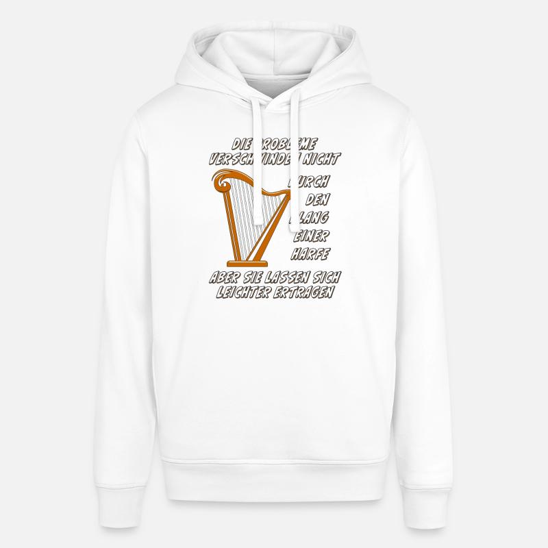 DURCH DEN KLANG EINER HARFE - Stanley/Stella Unisex Hoodie SOUNDER - Weiß