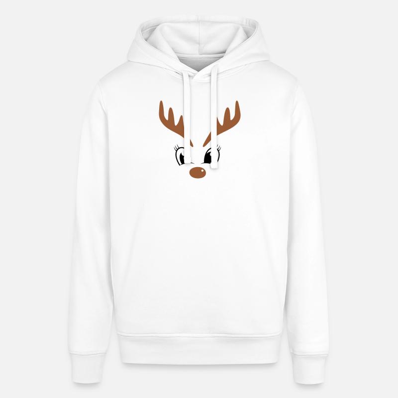 Renne mignon de Noël - Sweat à capuche SOUNDER Stanley/Stella Unisexe - blanc