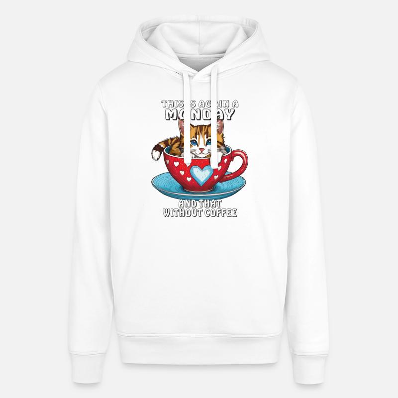LUNDI ET CELA SANS CAFÉ - Sweat à capuche SOUNDER Stanley/Stella Unisexe - blanc