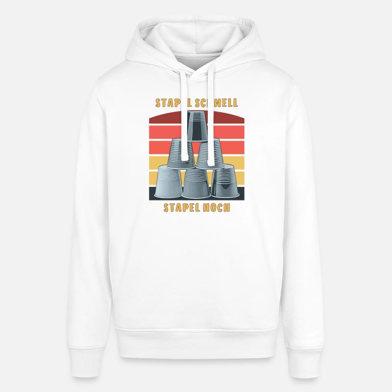STACKING STACK FAST STACK UP - Stanley/Stella SOUNDER Unisex Hoodie - white