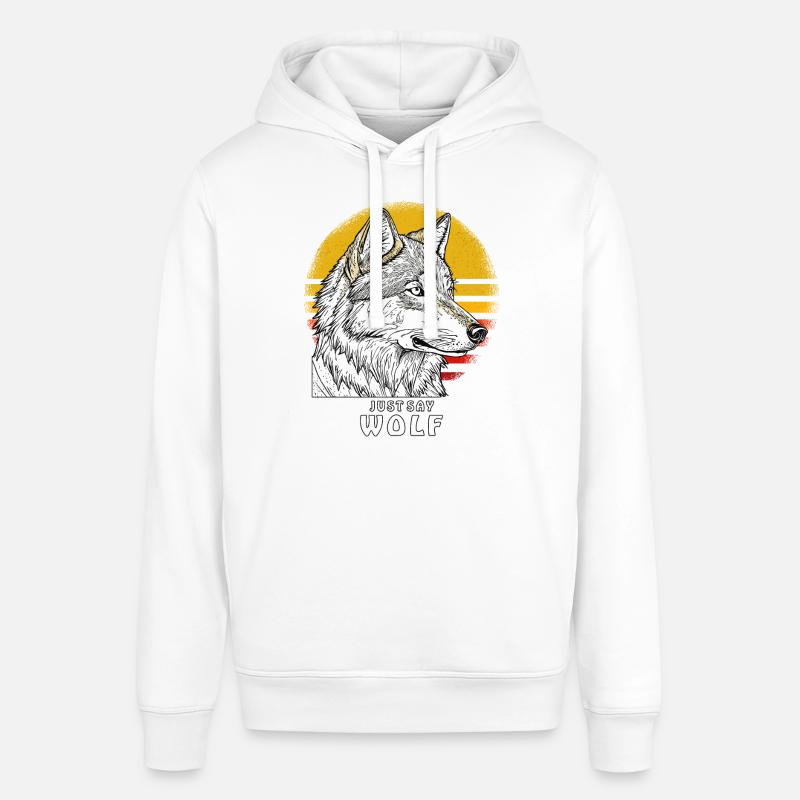 DITES SIMPLEMENT LOUP - Sweat à capuche SOUNDER Stanley/Stella Unisexe - blanc