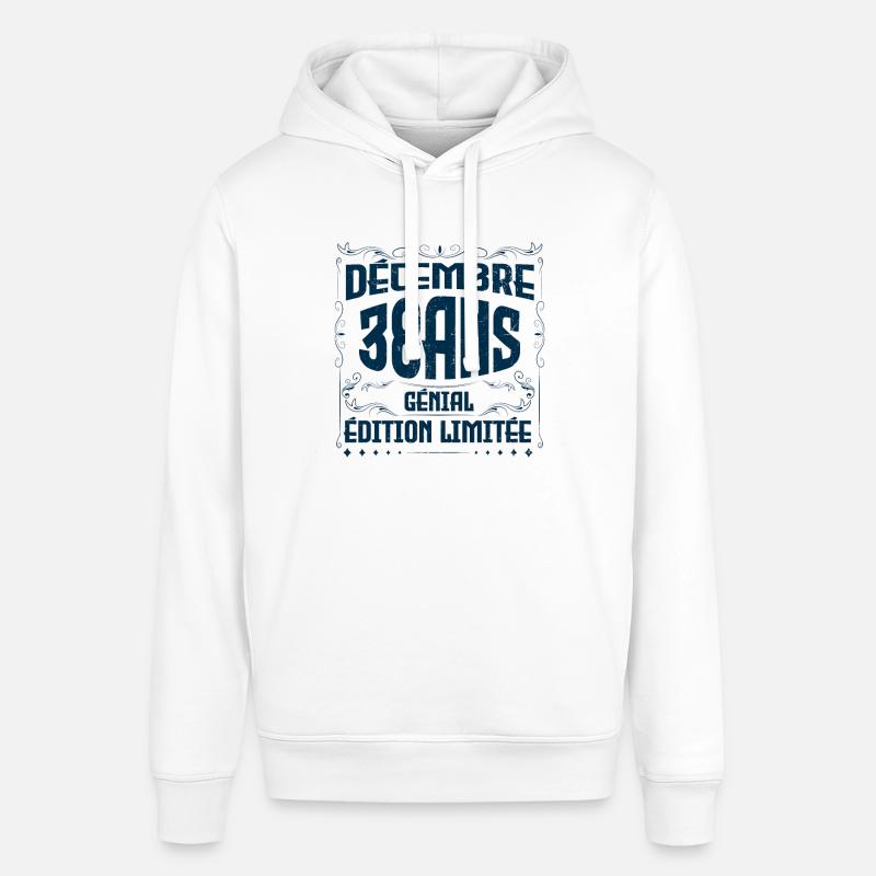 DÉCEMBRE 38 Ans | Édition limitée - Sweat à capuche SOUNDER Stanley/Stella Unisexe - blanc