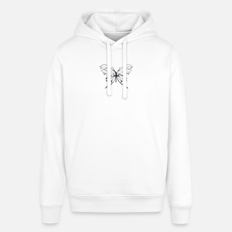 papillon isométrique simple - Sweat à capuche SOUNDER Stanley/Stella Unisexe - blanc