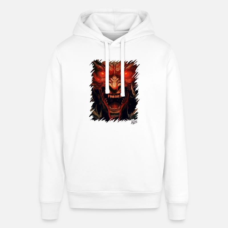 Evil Devil’s Eyes : Monstre Satan - Sweat à capuche SOUNDER Stanley/Stella Unisexe - blanc