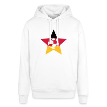 Fußball Deutschland Symbol Stern Fußballmannschaft - Stanley/Stella Unisex Hoodie SOUNDER - Weiß - Vorne - Alina (178cm) & Michal (187cm)
