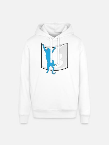 cat in your pocket - Stanley/Stella SOUNDER Unisex Hoodie - white