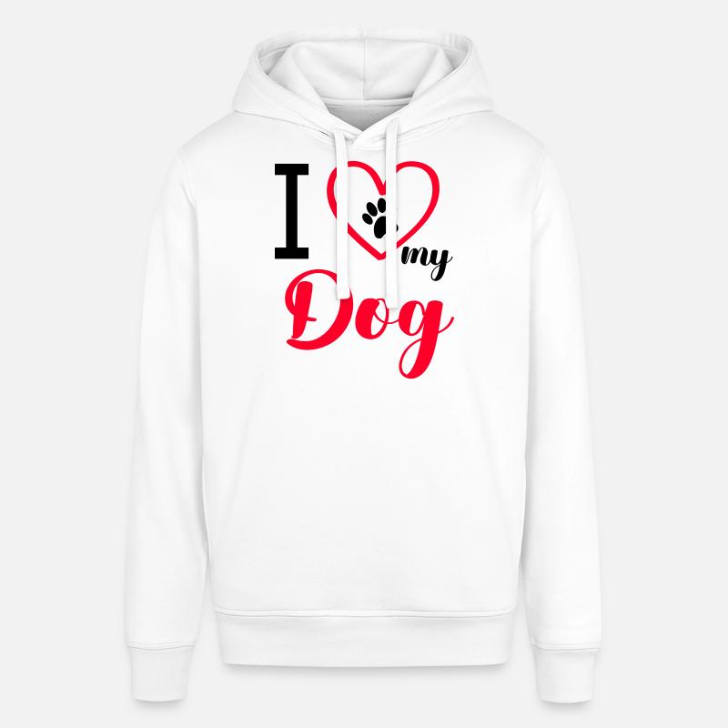J’aime mon chien - Sweat à capuche SOUNDER Stanley/Stella Unisexe - blanc