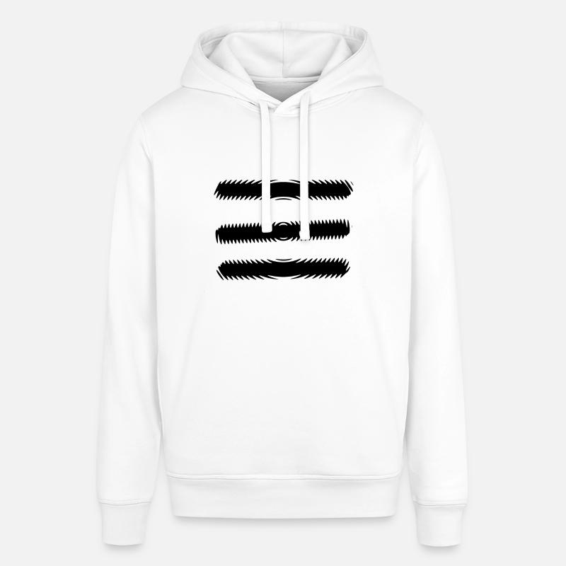 Lignes | Lignes ondulées | symboles | Modèle - Sweat à capuche SOUNDER Stanley/Stella Unisexe - blanc