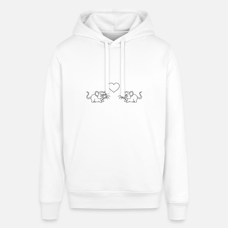 Souris Comic Couple Amour - Sweat à capuche SOUNDER Stanley/Stella Unisexe - blanc