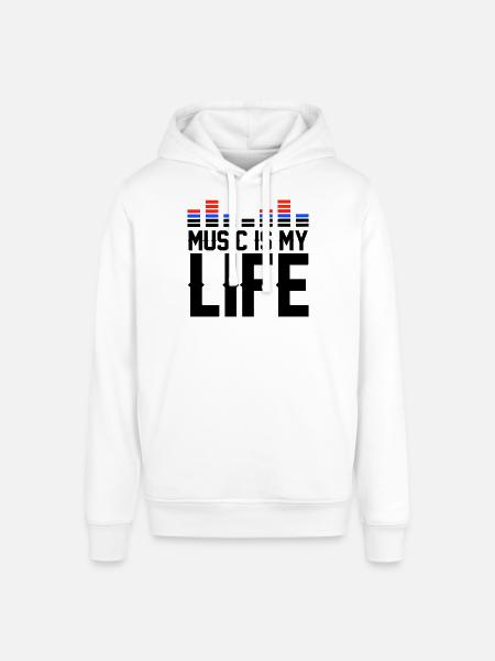 Music is my Life - Stanley/Stella SOUNDER Unisex Hoodie - white