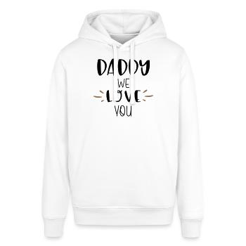 daddy we love you - Stanley/Stella SOUNDER Unisex Hoodie - white - Front - Alina (178cm) & Michal (187cm)