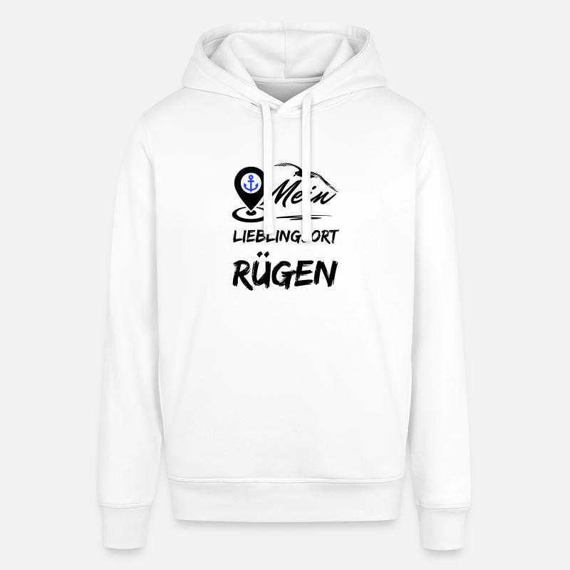 Rügen, mon endroit préféré, mon île préférée : Rügen-Möwe - Sweat à capuche SOUNDER Stanley/Stella Unisexe - blanc