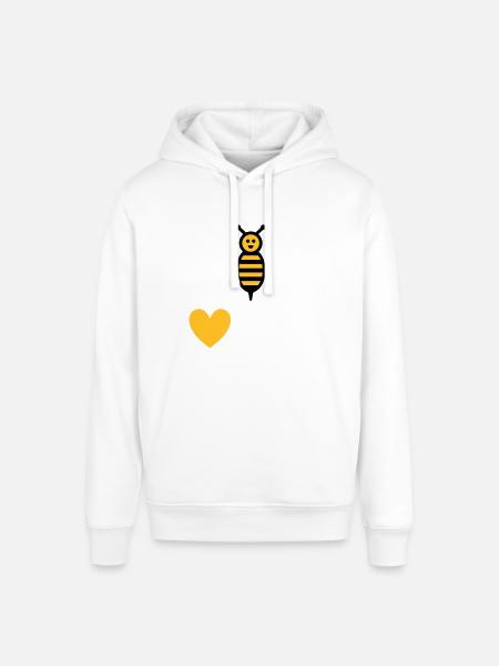 Bees love me (Bee, Heart) - Stanley/Stella SOUNDER Unisex Hoodie - white