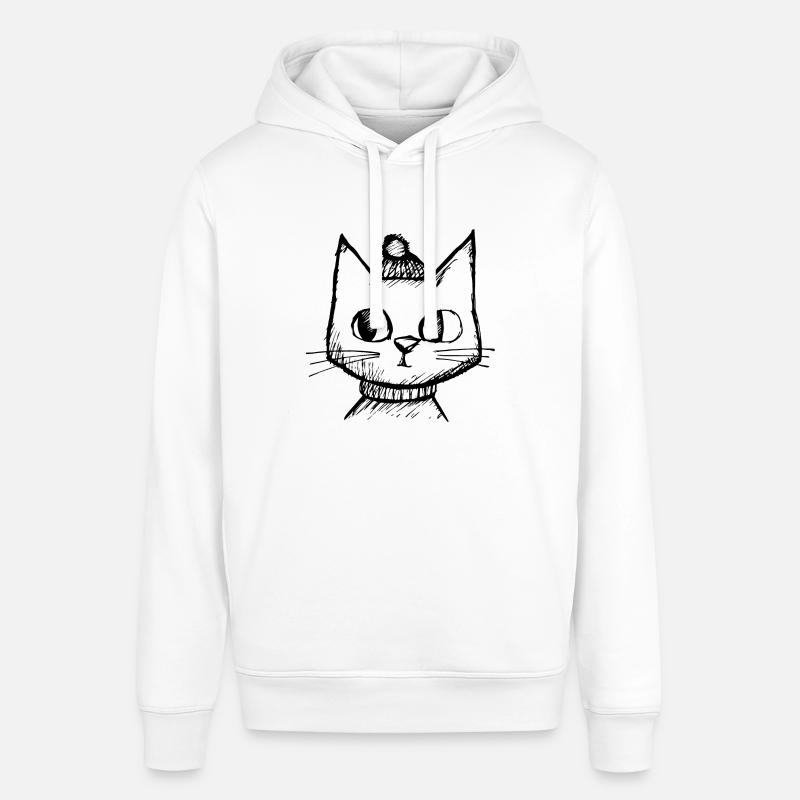 Chat Chats Visage de chat - Sweat à capuche SOUNDER Stanley/Stella Unisexe - blanc