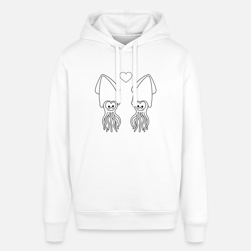 Squid Comic Couple Amour - Sweat à capuche SOUNDER Stanley/Stella Unisexe - blanc