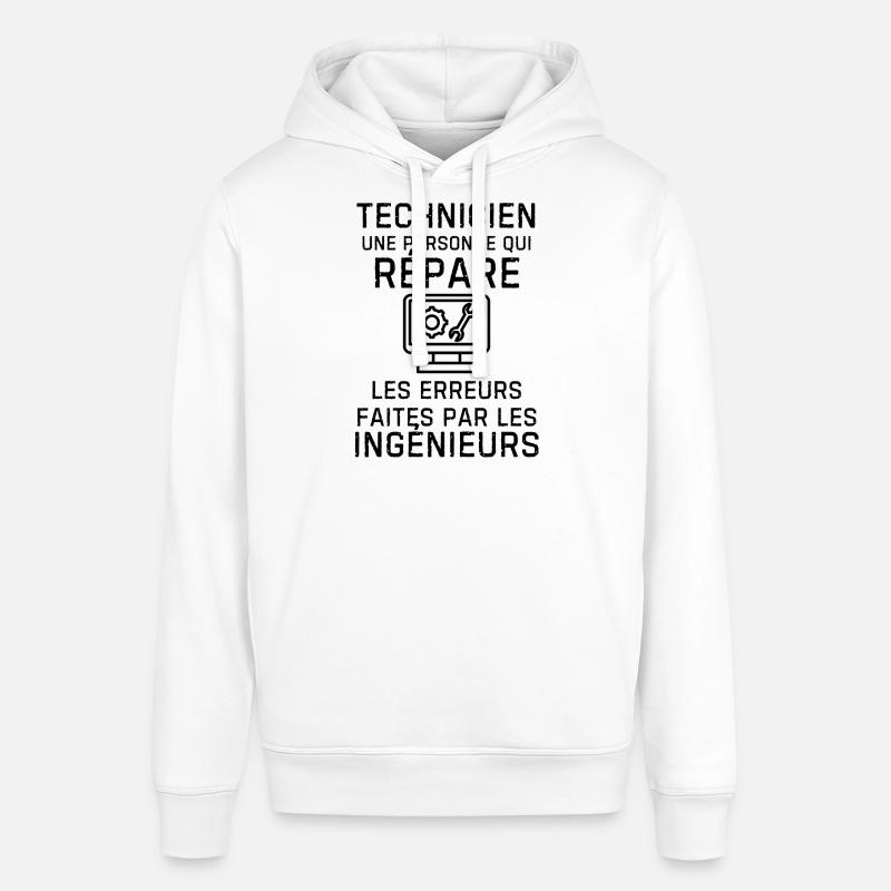 Technicien maintenance informatique - Sweat à capuche SOUNDER Stanley/Stella Unisexe - blanc