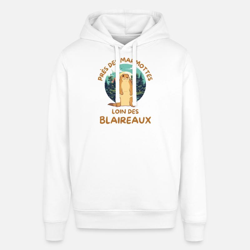 Humour marmotte - Sweat à capuche SOUNDER Stanley/Stella Unisexe - blanc
