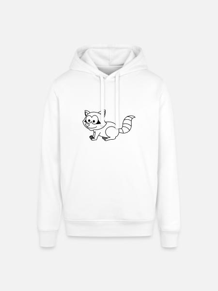 Raccoon Comic Animal - Stanley/Stella SOUNDER Unisex Hoodie - white
