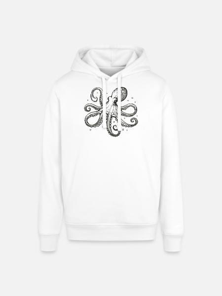 Pieuvre - Sweat à capuche SOUNDER Stanley/Stella Unisexe - blanc