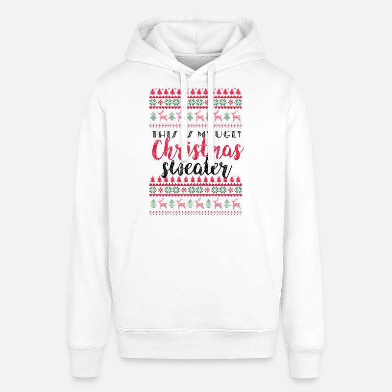 C’est mon pull de Noël moche - Sweat à capuche SOUNDER Stanley/Stella Unisexe - blanc