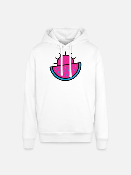 Watermelon Sun 90s Pop Art - Stanley/Stella SOUNDER Unisex Hoodie - white