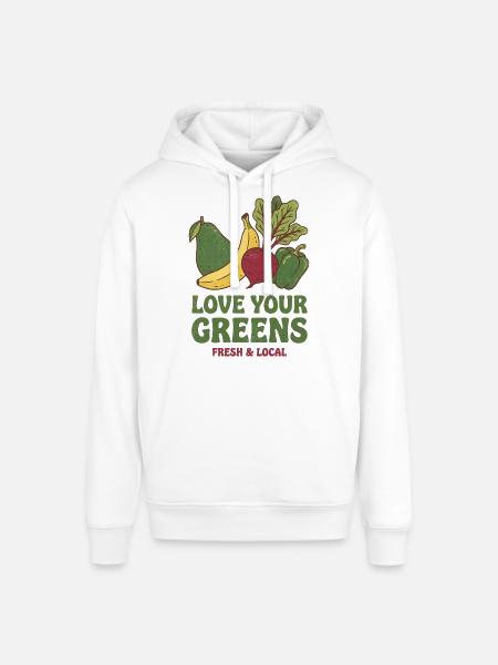 Love Your Greens Fresh Local - Stanley/Stella SOUNDER Unisex Hoodie - white