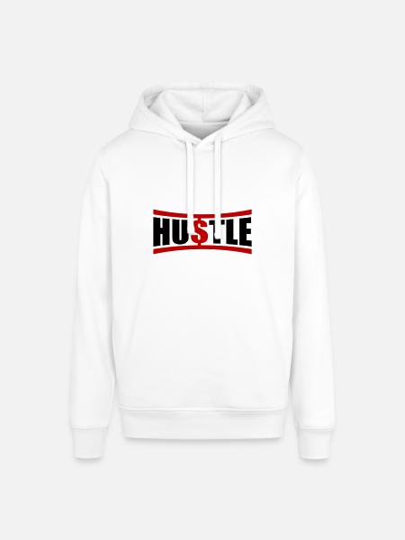 Hustle Saying - Stanley/Stella SOUNDER Unisex Hoodie - white