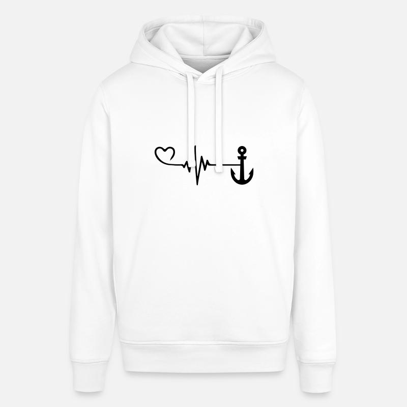 Cœur d’ancrage Pulse - Sweat à capuche SOUNDER Stanley/Stella Unisexe - blanc