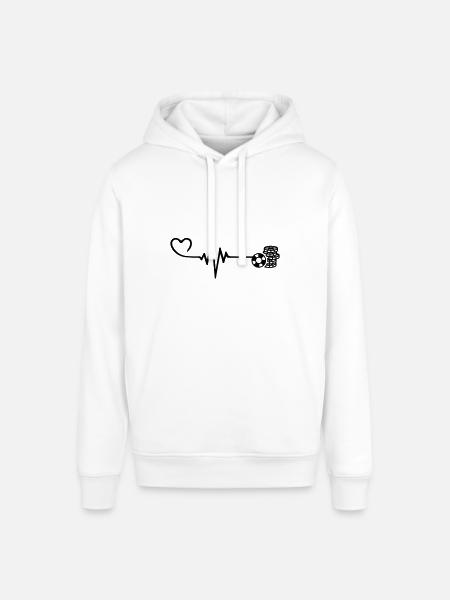 Poker chip pulse heart love - Stanley/Stella SOUNDER Unisex Hoodie - white