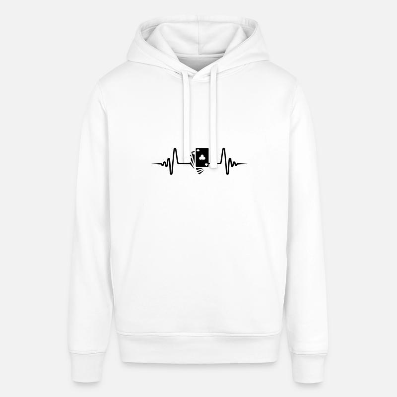 Symbole d’impulsion de carte - Sweat à capuche SOUNDER Stanley/Stella Unisexe - blanc