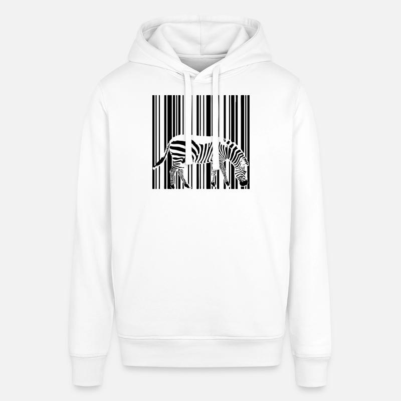 code à barres zèbre - Sweat à capuche SOUNDER Stanley/Stella Unisexe - blanc