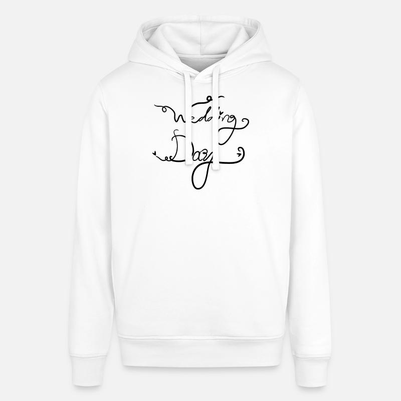 Texte du jour du mariage - Sweat à capuche SOUNDER Stanley/Stella Unisexe - blanc