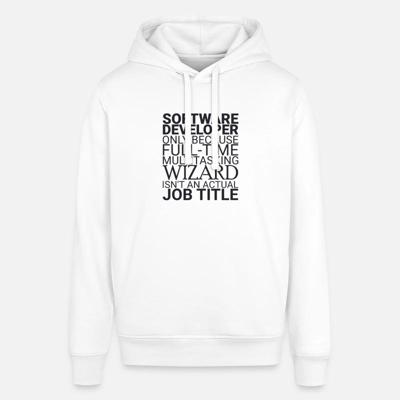 "Software Developer Wizard | Programmierer" - Stanley/Stella Unisex Hoodie SOUNDER - Weiß