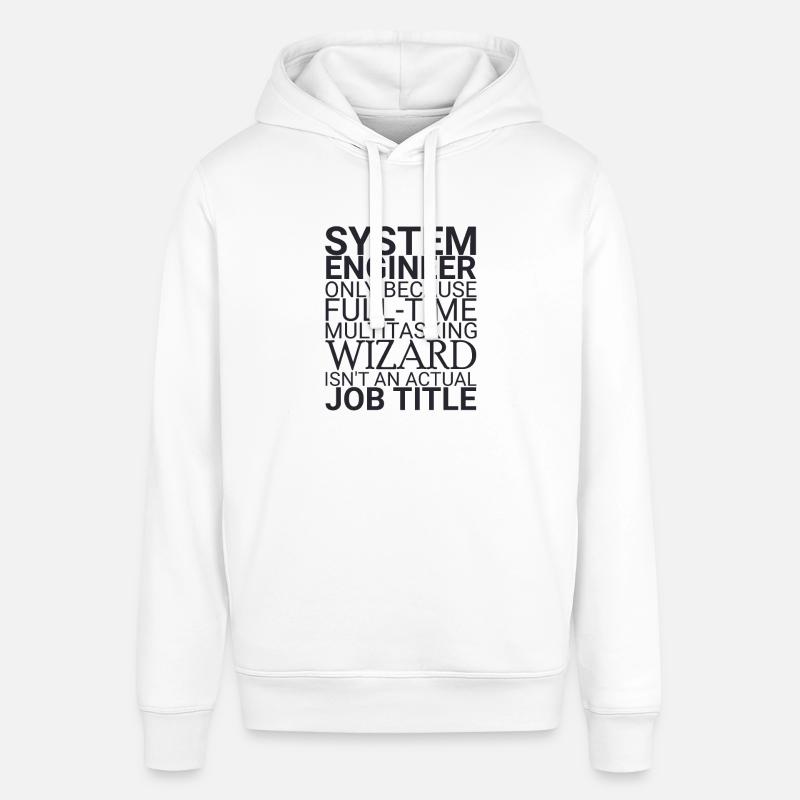 "System Engineer Wizard | System Technology" - Stanley/Stella SOUNDER Unisex Hoodie - white