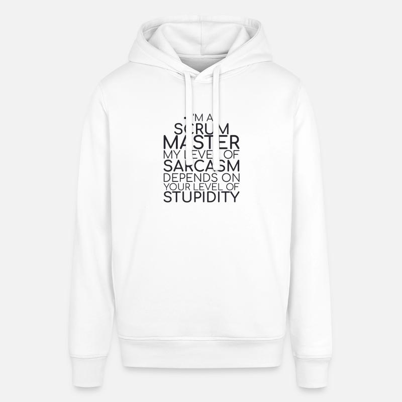 "Scrum Master Sarcasm | " Scrum Master"" - Stanley/Stella SOUNDER Unisex Hoodie - white