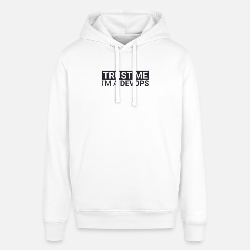 DevOps Trust | Software Development" - Stanley/Stella SOUNDER Unisex Hoodie - white