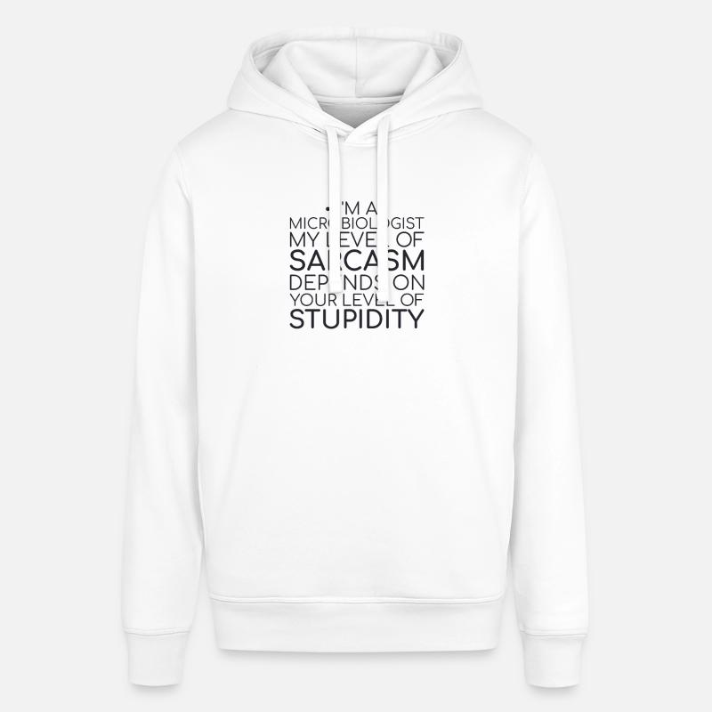 « Sarcasme microbiologiste | Microbiologie » - Sweat à capuche SOUNDER Stanley/Stella Unisexe - blanc
