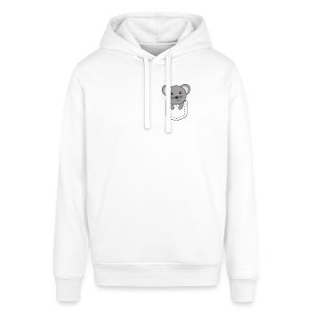 Maus in Tasche süßer Maus in Brusttasche - Stanley/Stella Unisex Hoodie SOUNDER - Weiß - Vorne - Alina (178cm) & Michal (187cm)