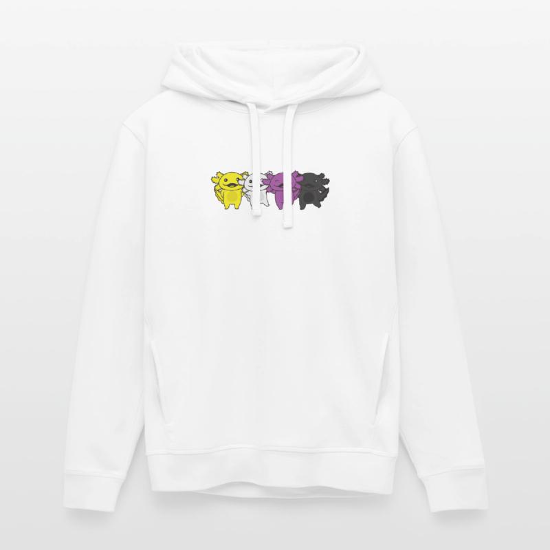 Nonbinary Flag Non Binary Pride LGBTQ Axolotl Stanley/Stella SOUNDER Unisex Hoodie