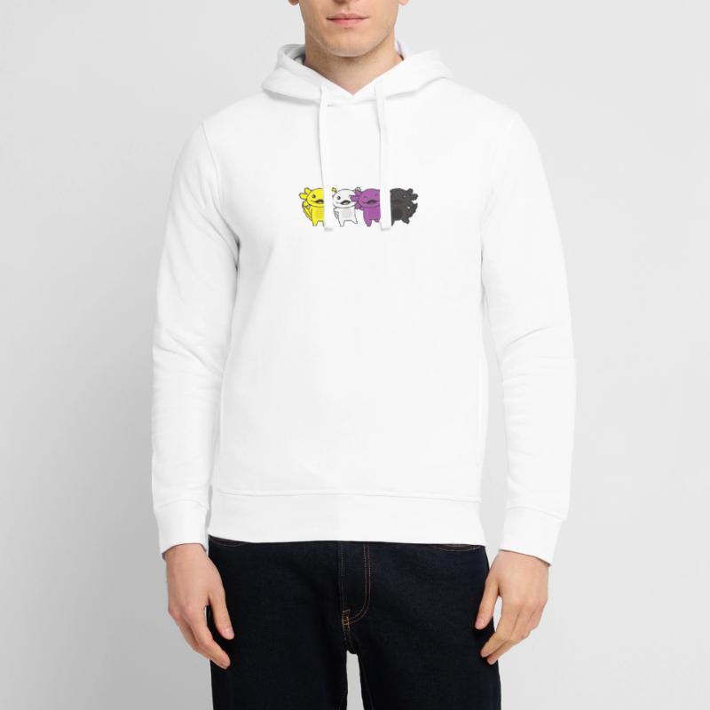 Nonbinary Flag Non Binary Pride LGBTQ Axolotl Stanley/Stella SOUNDER Unisex Hoodie
