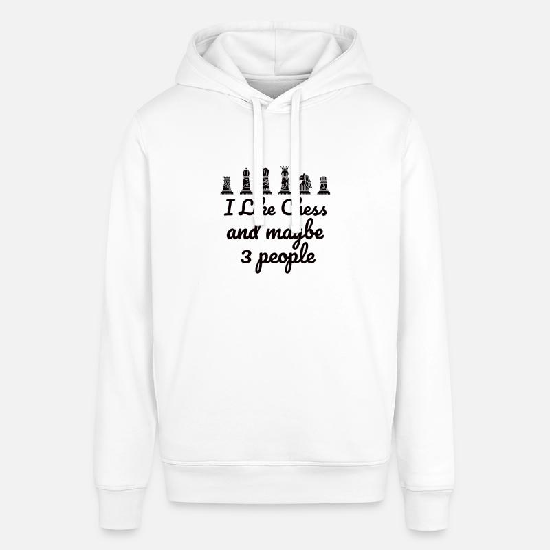 ÉCHECS: J'aime les échecs - Sweat à capuche SOUNDER Stanley/Stella Unisexe - blanc