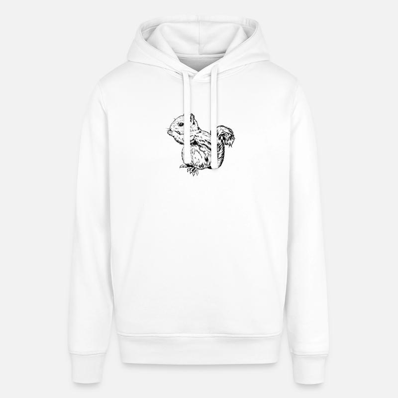 Dessin d’un écureuil rayé - Sweat à capuche SOUNDER Stanley/Stella Unisexe - blanc