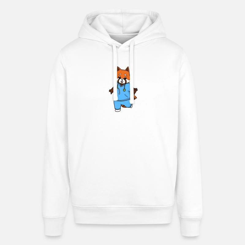 Comic Red Panda Infirmière - Sweat à capuche SOUNDER Stanley/Stella Unisexe - blanc