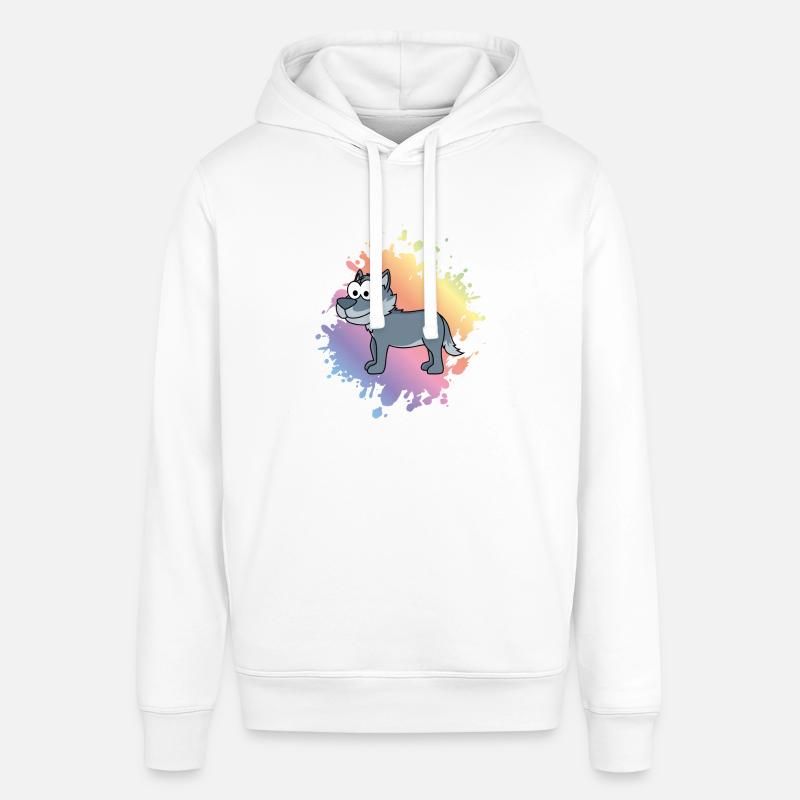 Wolf Comic Animal - Sweat à capuche SOUNDER Stanley/Stella Unisexe - blanc