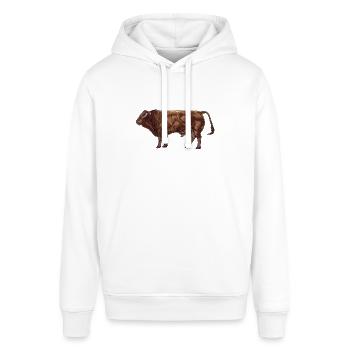 Dessin d’un bœuf limousin - Sweat à capuche SOUNDER Stanley/Stella Unisexe - blanc - Devant - Alina (178cm) & Michal (187cm)