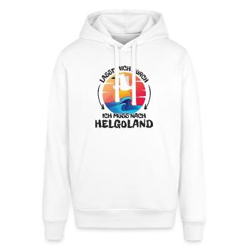 Lasst mich durch nach Helgoland Möwe Sonne Meer - Stanley/Stella Unisex Hoodie SOUNDER - Weiß - Vorne - Alina (178cm) & Michal (187cm)