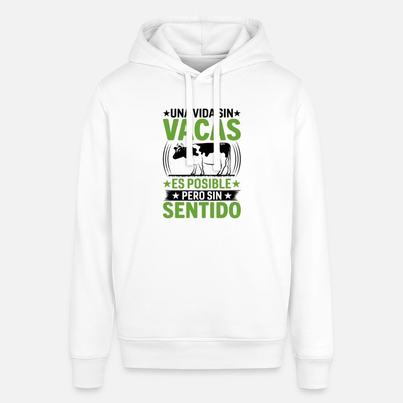 Cadeau De Vache Drôle - Sweat à capuche SOUNDER Stanley/Stella Unisexe - blanc