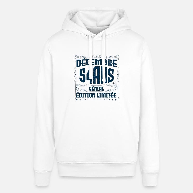 DÉCEMBRE 54 Ans | Édition limitée - Sweat à capuche SOUNDER Stanley/Stella Unisexe - blanc