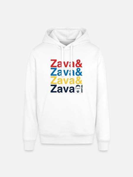 Ted Lasso Zava Schriftzug Bunt - Stanley/Stella Unisex Hoodie SOUNDER - Weiß